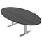 Skutchi Designs 45.25 in W, 71.5 in L, 29 in H, Engineered Wood Top, Grey HAR-OVL-46x72-T-ASIANNIGHT - alternate 1